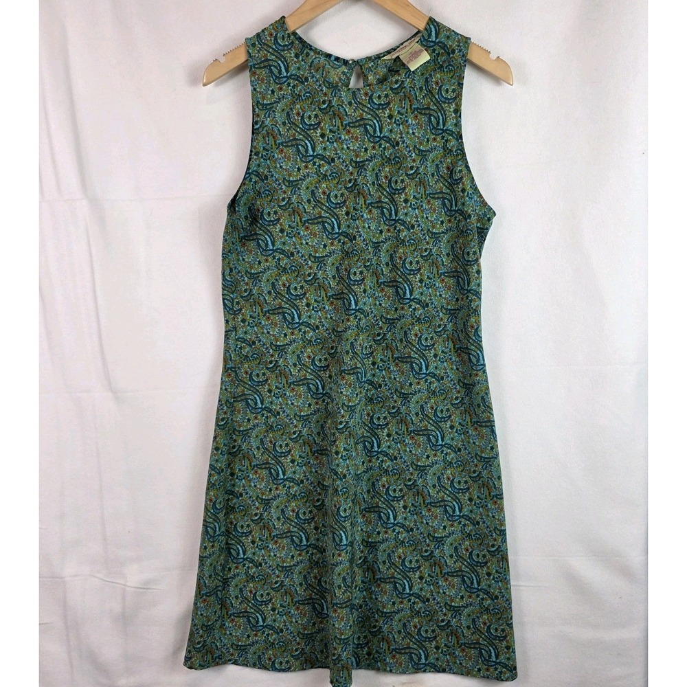 Johnathan Martin Women's Dress Shift Y2k Floral Paisley 9 Keyhole